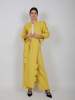 Mishkaat Yellow elegent set pant and short top ( 2 pieces )