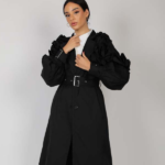 Mannequin Women's Ruffle Trim Trench