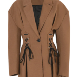 Mannequin -puffy sleeves brown blazer